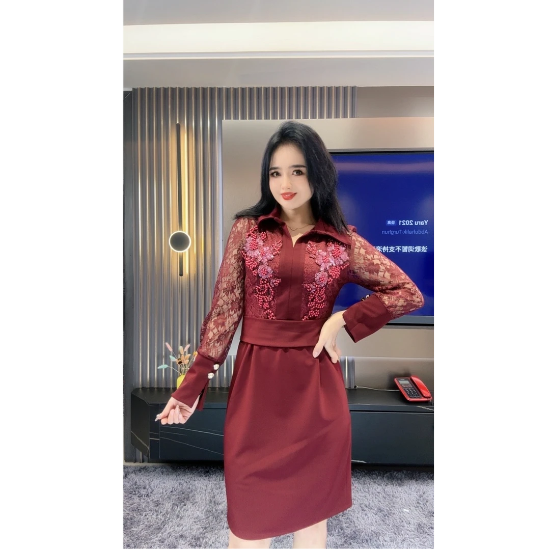 marjan两色 亮片2025款连衣裙 纱袖高级款