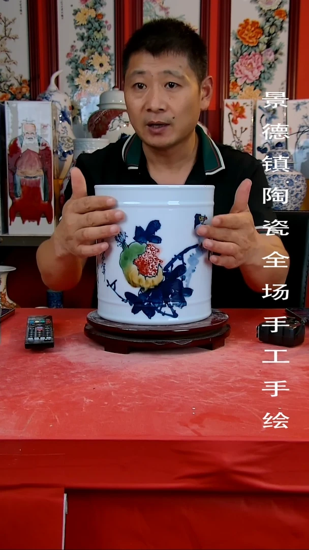 摆件景德镇陶瓷 手工手绘12