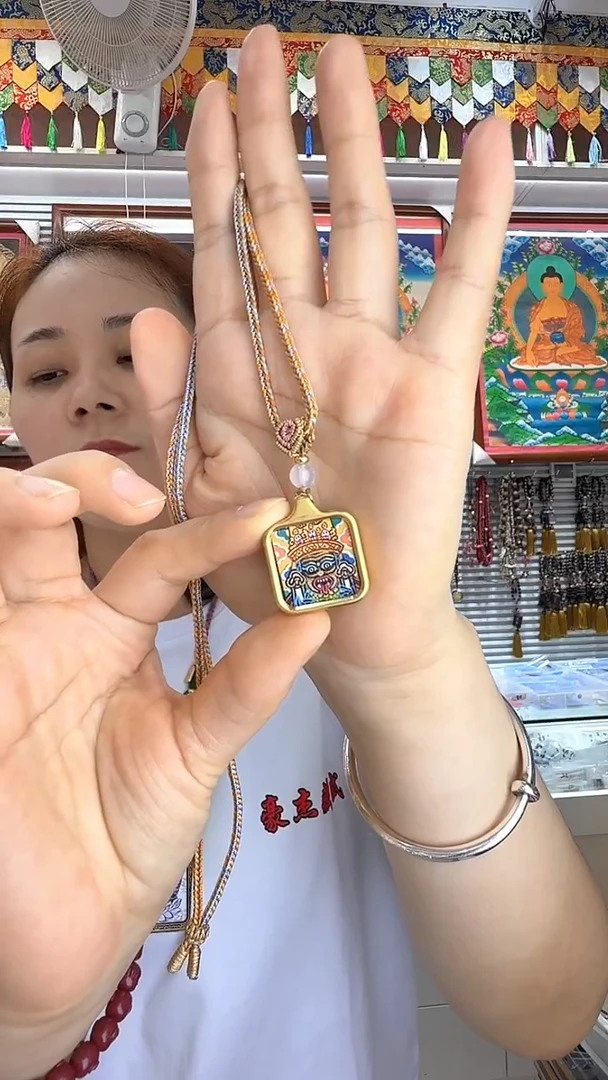 吊坠纯手绘唐卡扎基老师