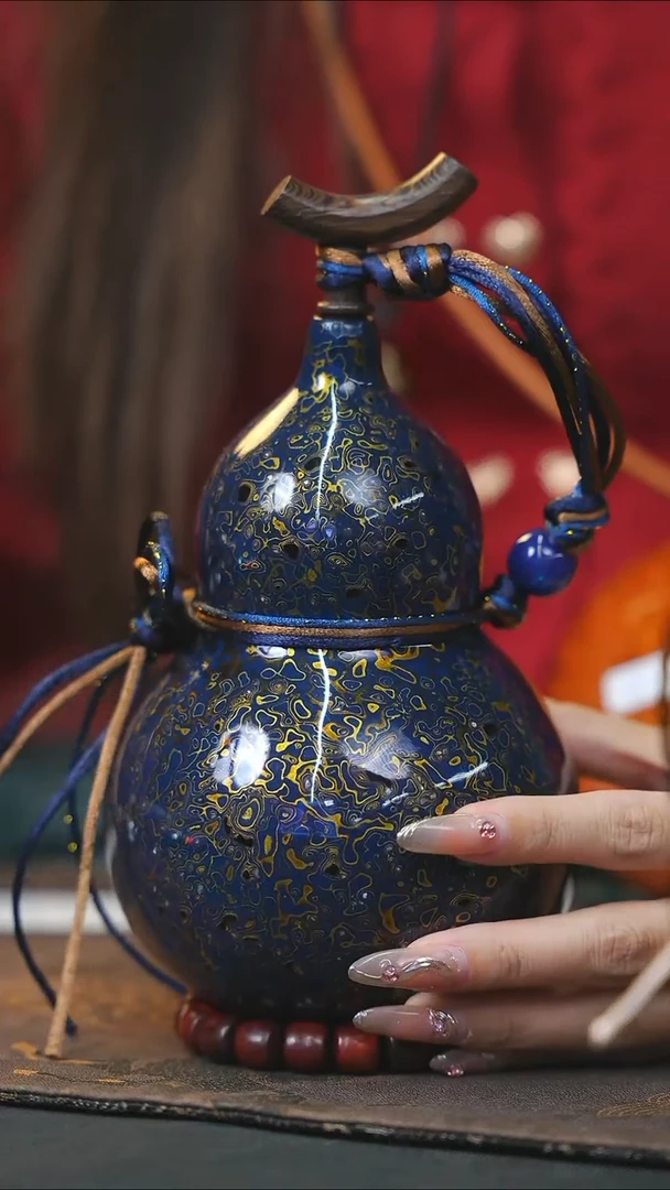 【闪购商品】WR224漆艺酒葫芦不包手串及旋转底座