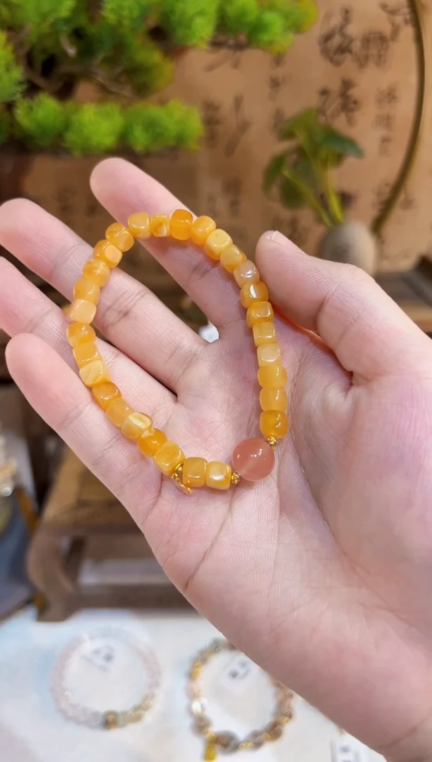 手串琥珀未镶嵌手饰@@