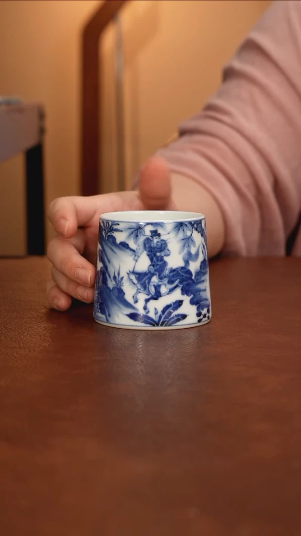 景德镇瓷器，青花瓷手绘茶具~