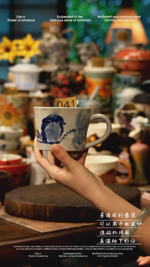 陶瓷景德镇高温釉下彩手工手绘款式