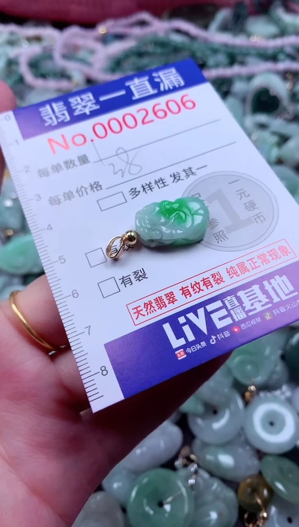 翡翠未镶嵌吊坠(不含链)2606