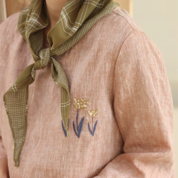 无色无味 【黄房子】全棉双层棉布格子复古休闲三角小围巾