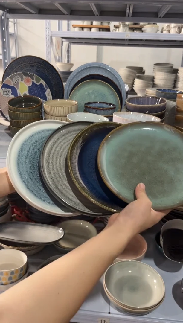 瓷片外贸尾货瑕疵满20包邮X4 小盘组合