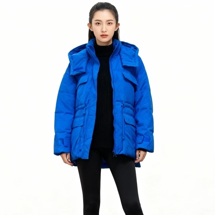 冬季新款韩版收腰显瘦连帽宽松百搭休闲外套加厚短款秋冬A493