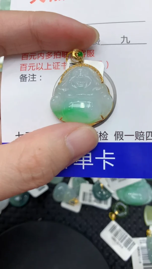 【闪购商品】翡翠颈饰18K金镶嵌111111113