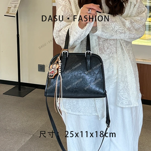 【苏总专属】QYX-9803-黑色时尚潮流气质小众腋下包斜挎包