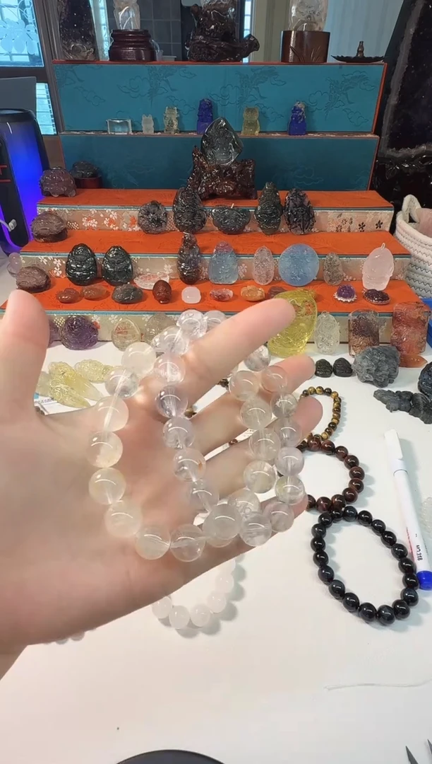 未镶嵌珠宝半成品水晶蕉*水晶手串