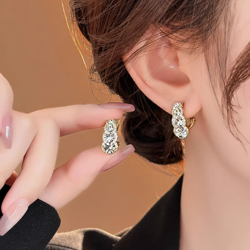 合金耳饰 小众设计感高级精致气质耳环耳钉女通勤耳饰2025年新款