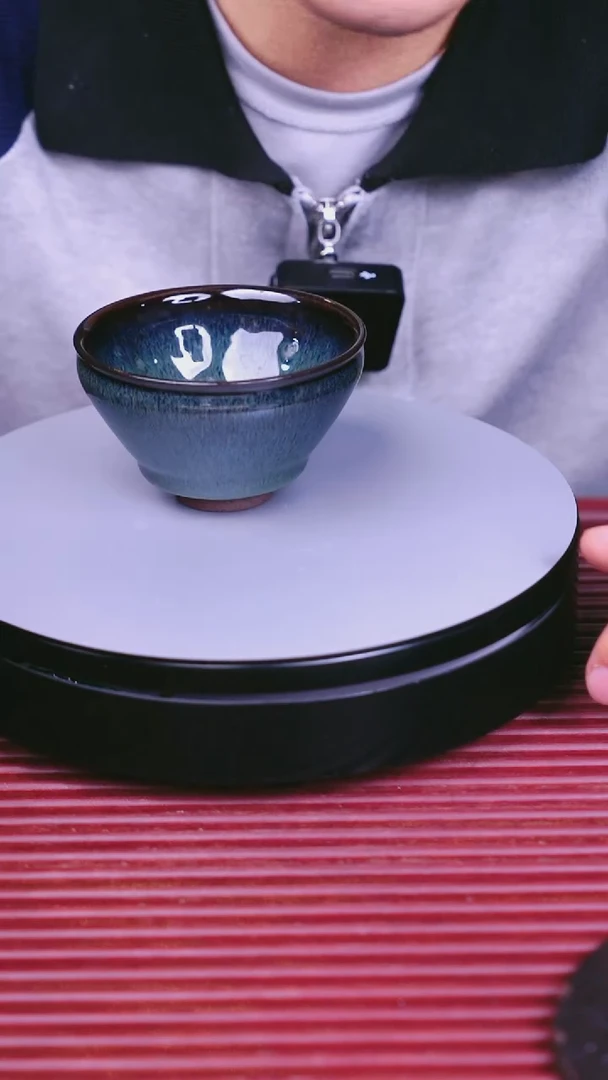 茶盏建盏省级全满贯孙莉白点珍珠斑