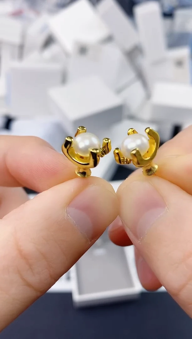 未镶嵌耳饰淡水珍珠ED1071