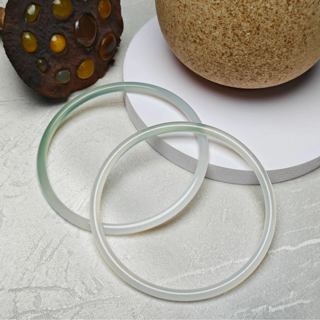 半山半水玛瑙叮当镯-一对/HG-MNSZ-305（多样性发货）