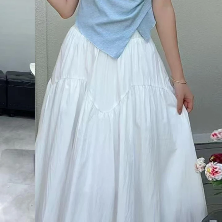 8525单裙【裙长80】夏季新款法式温柔半身裙长裙