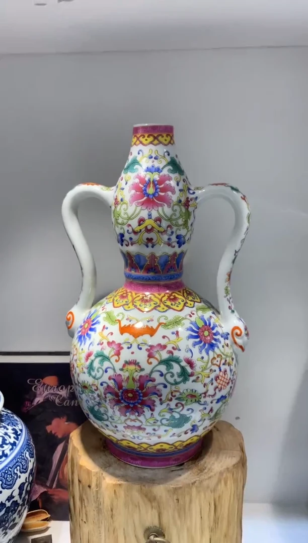 摆件WN问泥景德镇陶瓷花瓶摆件