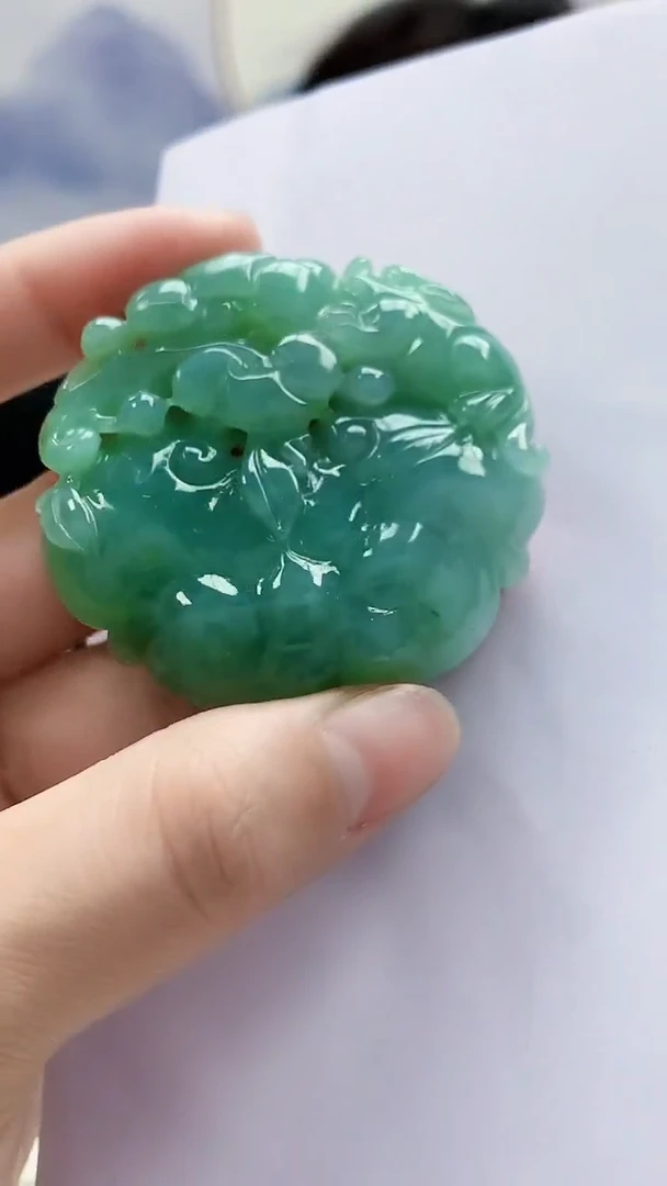 未镶嵌定制翡翠5145lr-毛货挂件196