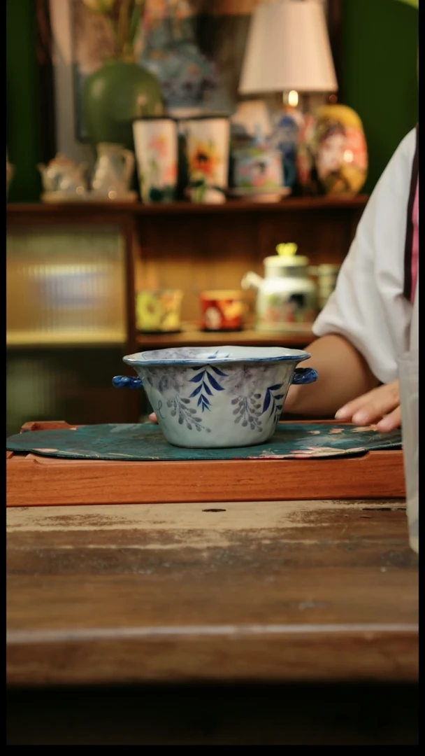 瓷片景德镇纯手工釉下彩精品茶具