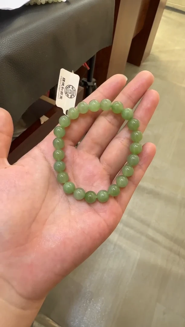 未镶嵌手串和田玉黑羊洞碧玉手串（产地直发）