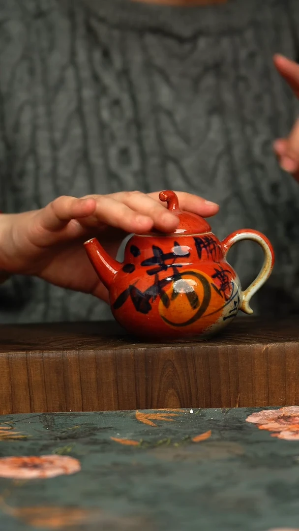 杯釉下彩手工手绘同款陶器