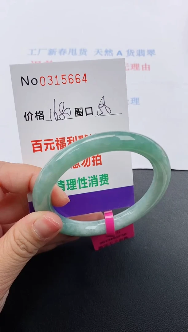 【闪购商品】翡翠手镯未镶嵌天然A货翡翠0315664