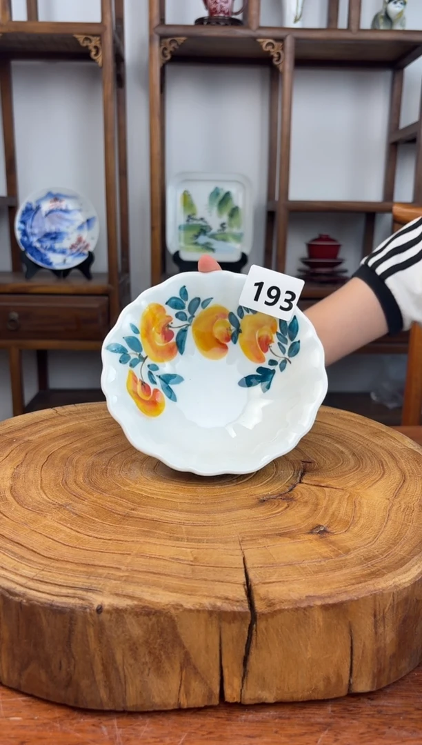 瓷国韵瓷坊手工手绘花边碗193