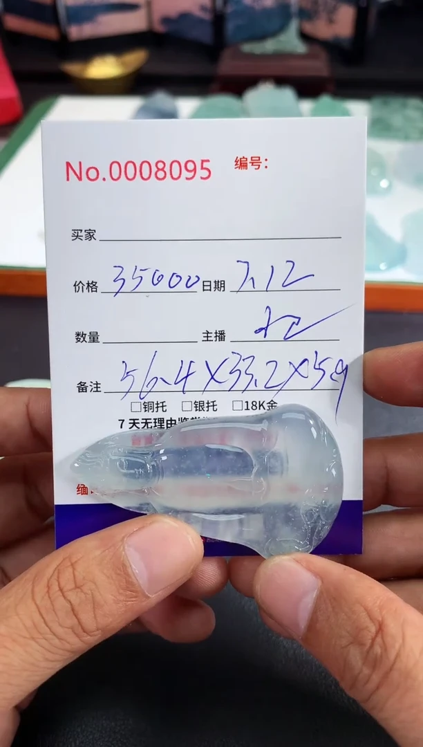 翡翠未镶嵌颈饰素衣