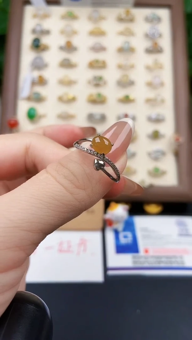 银S925镶嵌戒指翡翠21