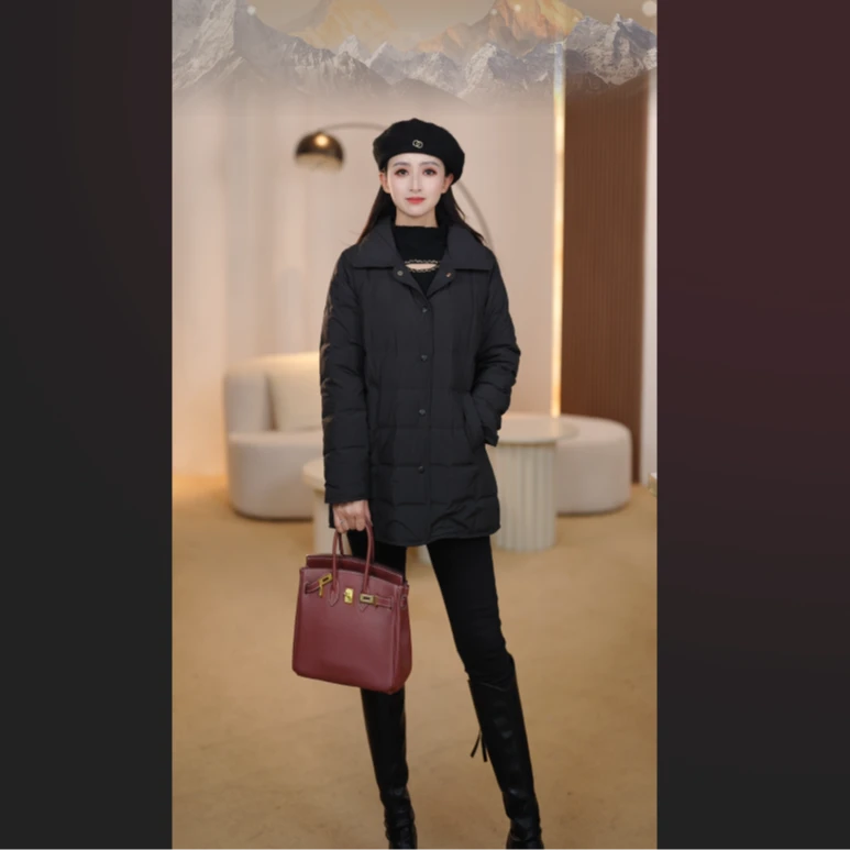 朗曼笛新款气质羽绒服8452906