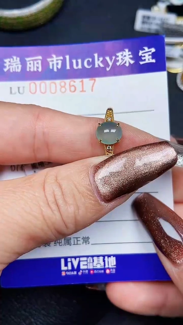 颈饰银S925镶嵌翡翠8617