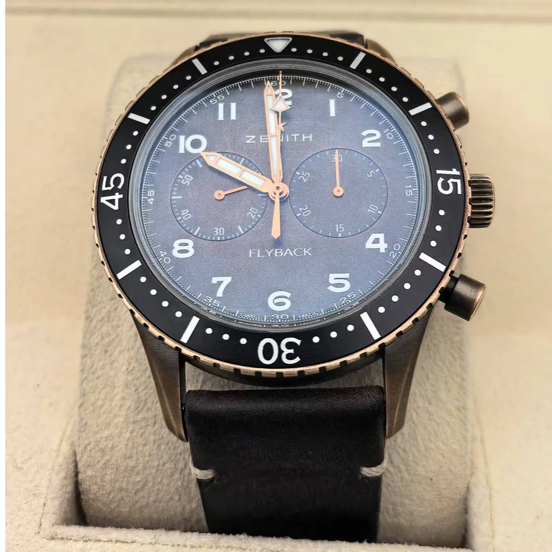 99新 Zenith/真力时 飞行员  自动机械机芯 青铜 Bronze 43毫米