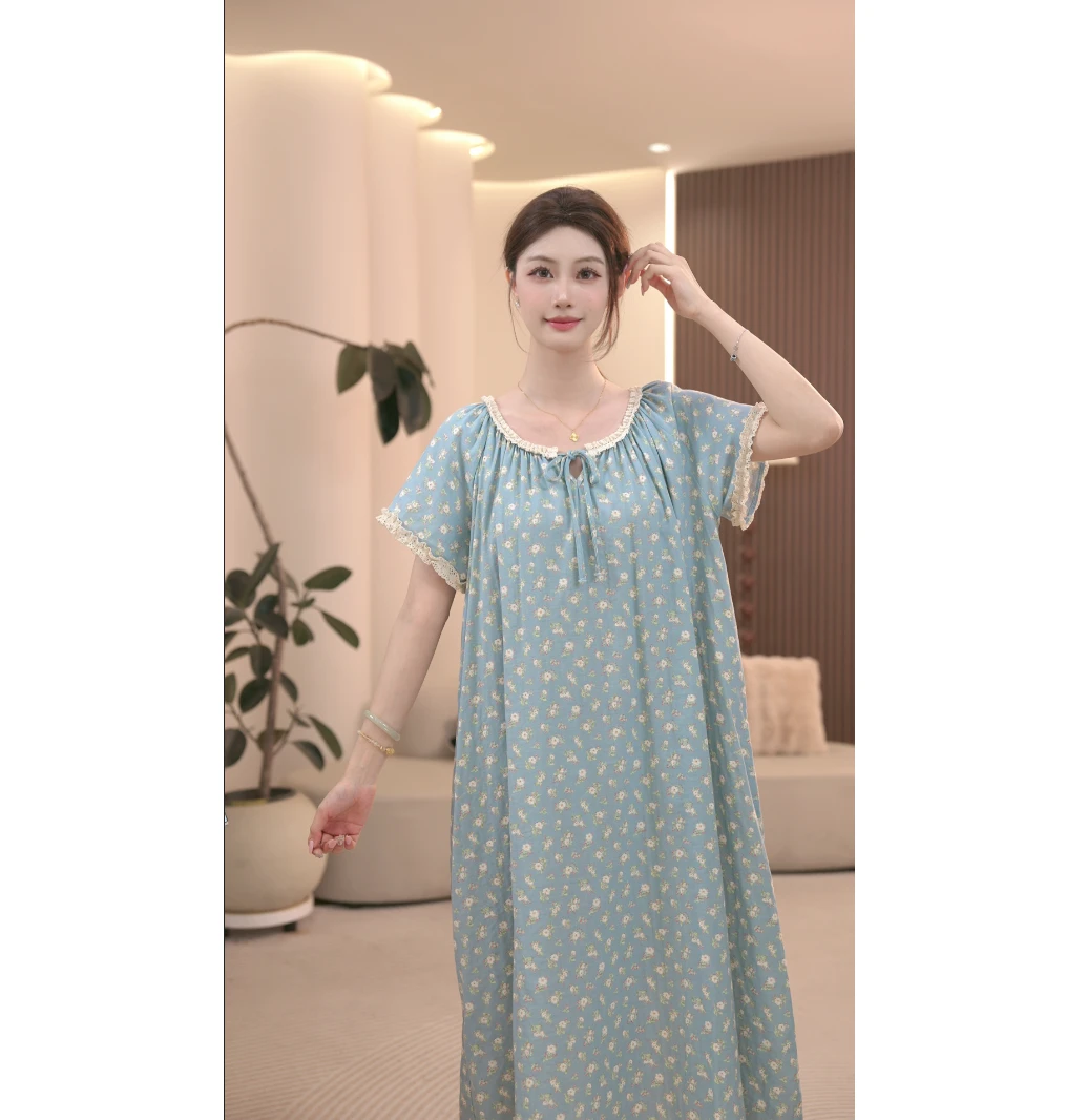 DM 【清蓝一夏】高定设计款时尚家居服睡裙