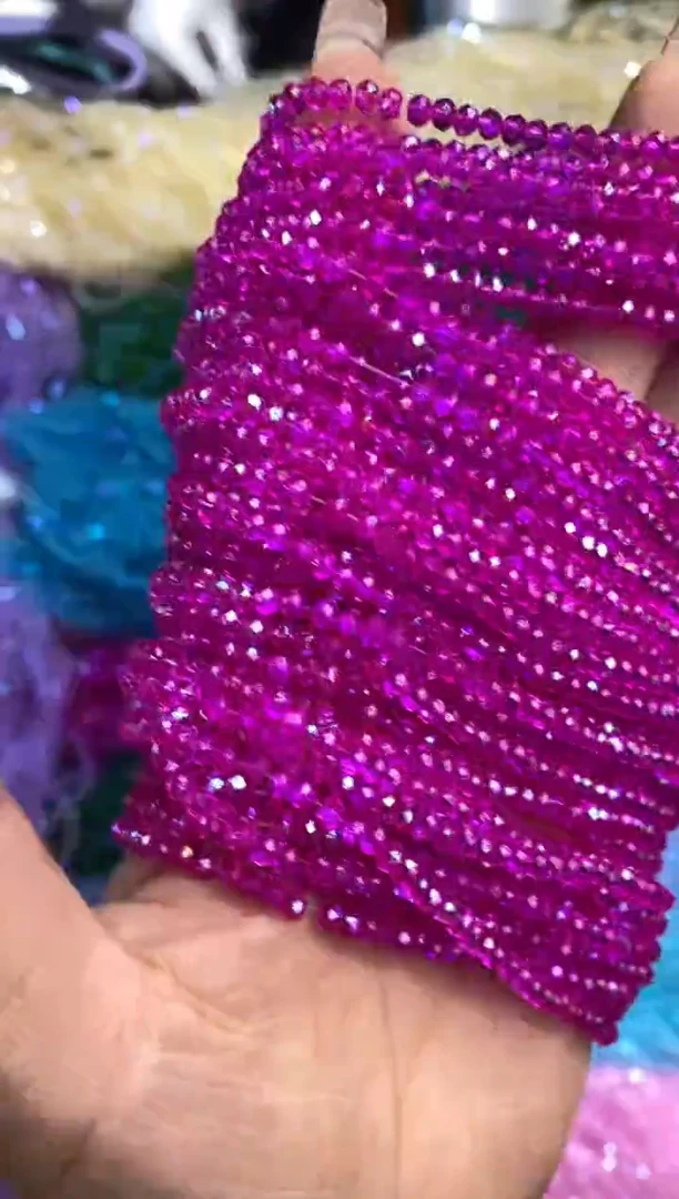 玻璃08138卡2水晶扁微光彩10条火龙果