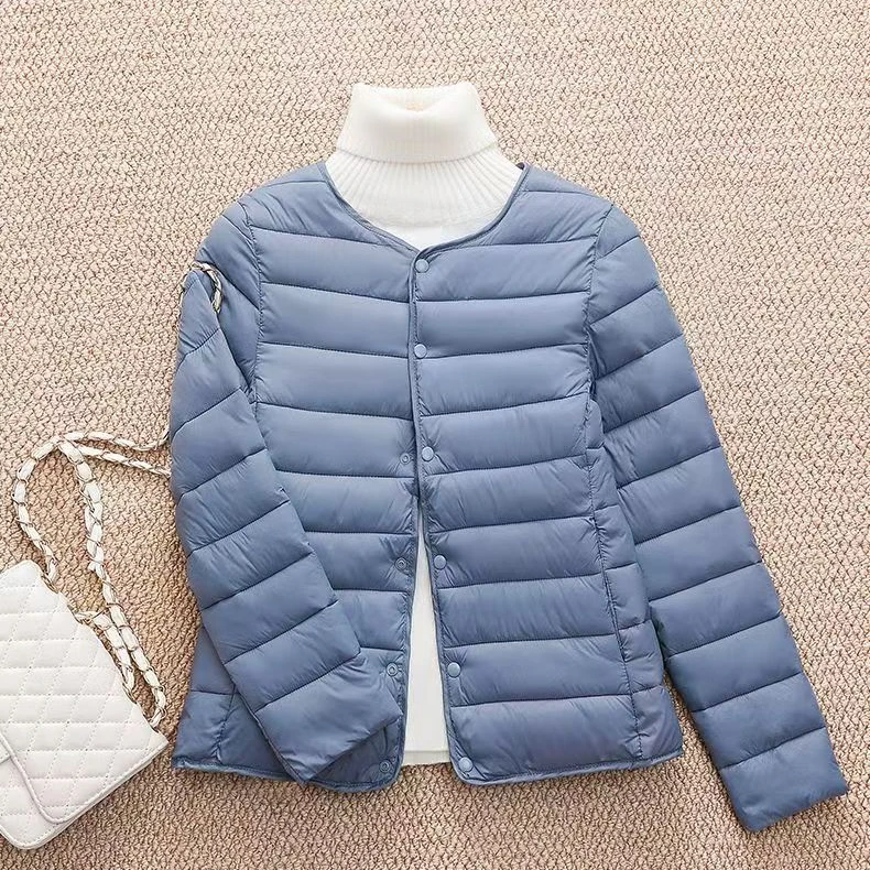 女款无领休闲棉服