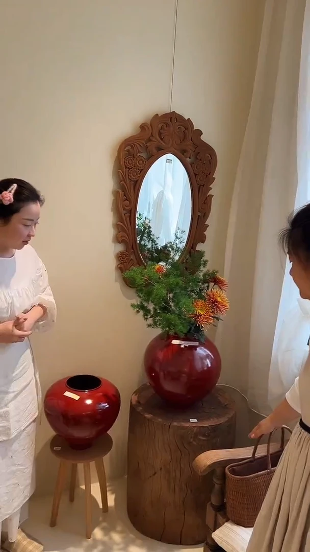 冉*逸茶道摆件0000红花器8009