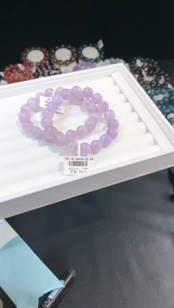 【闪购商品】水晶手链未镶嵌多样性发一紫兔毛11mm