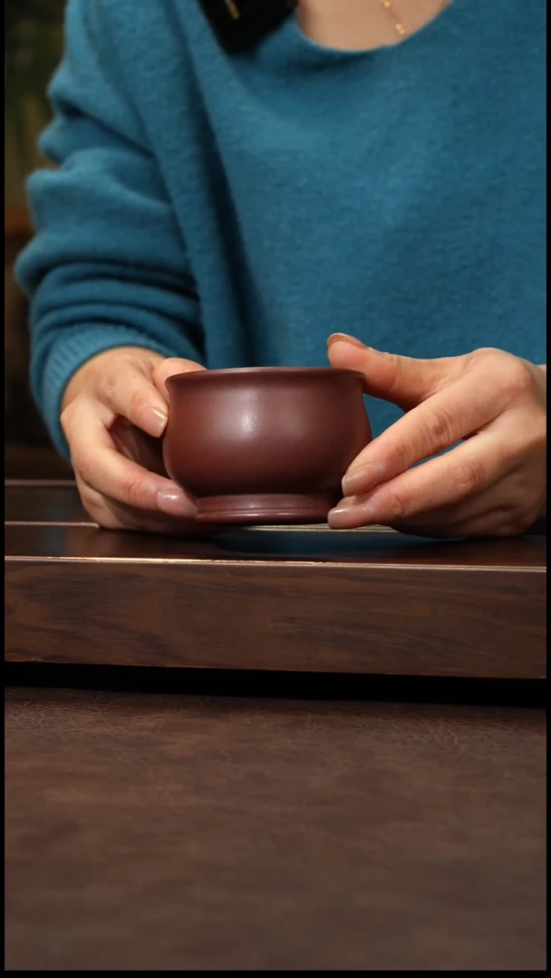 茶壶紫砂老紫泥将军杯