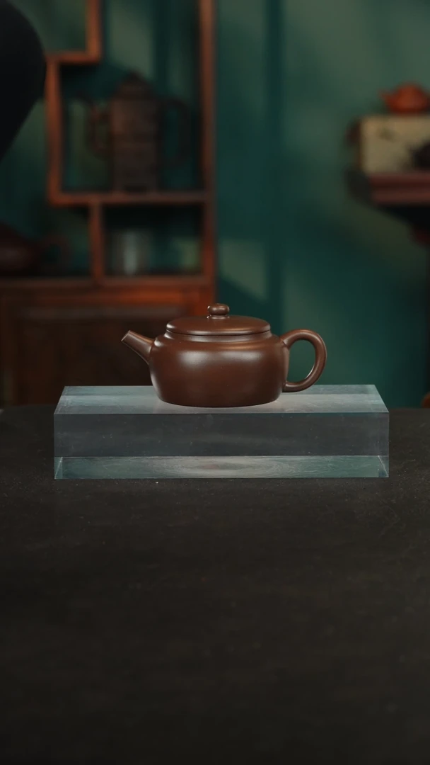 【闪购商品】紫砂茶壶17紫泥桑扁