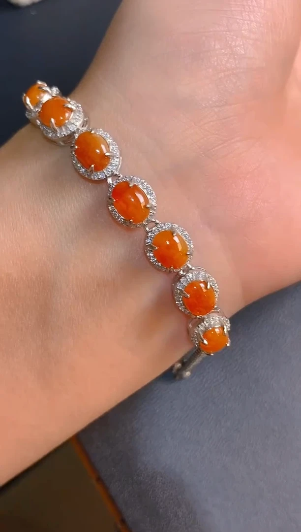 【闪购商品】翡翠耳饰银S925镶嵌天然A货翡翠1