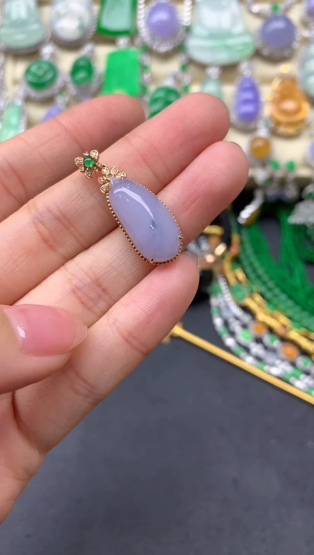 【闪购商品】翡翠颈饰18K金镶嵌300中国好珍宝