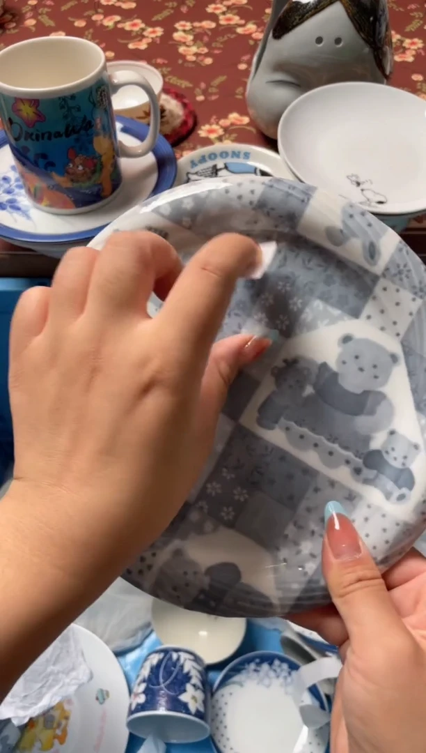 瓷片鹤***子瓷器瓷器E667