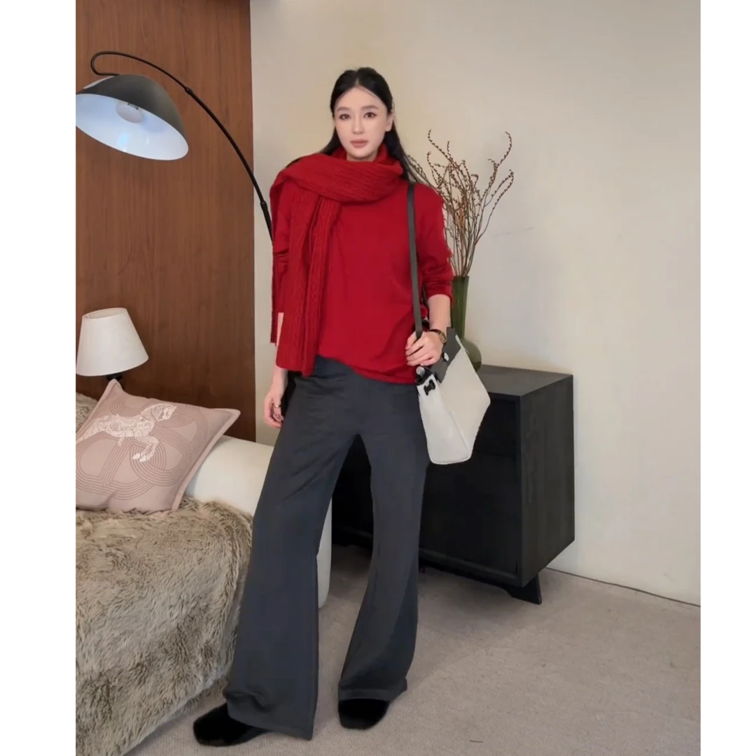 流行一整套2025秋冬新款时尚气质减龄慵懒风洋气上衣裤子两件套