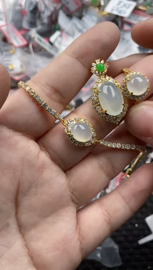 银S925镶嵌戒指翡翠444444   2