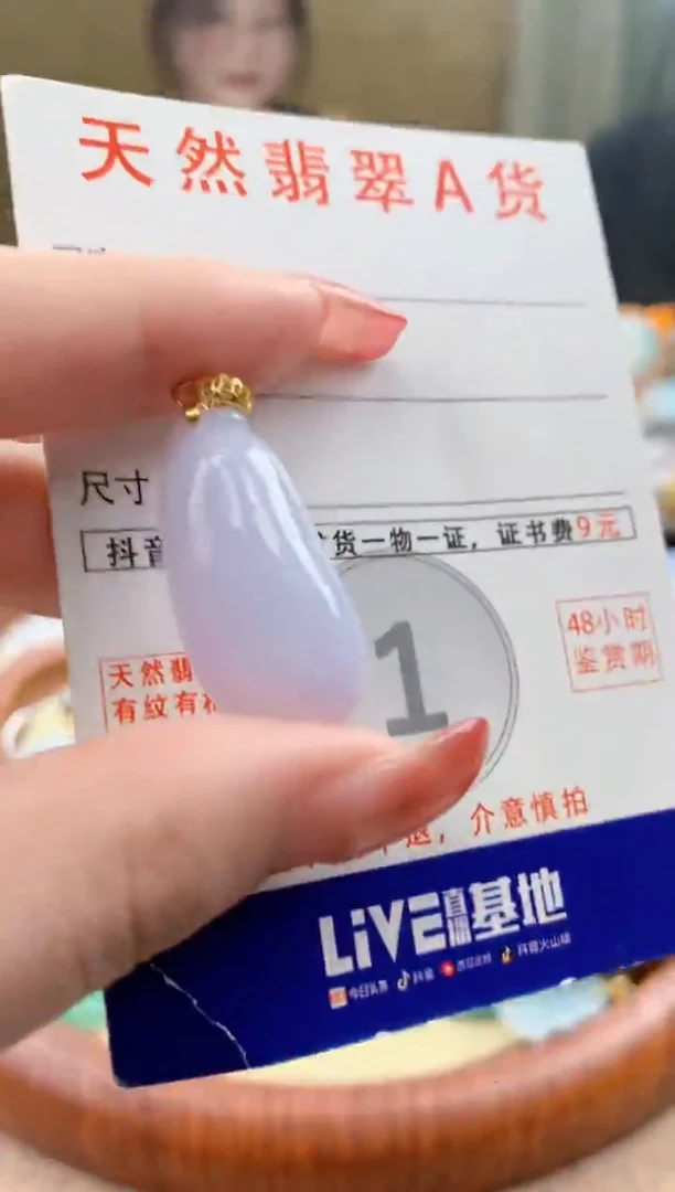 颈饰未镶嵌翡翠 天然A货翡翠挂件