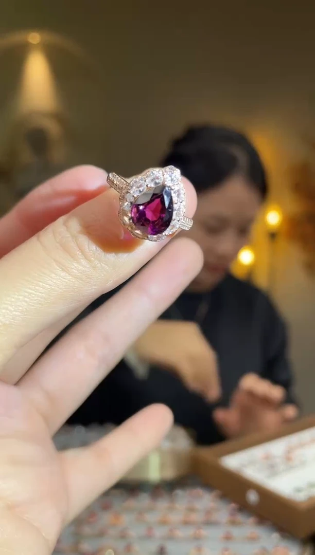 银S925镶嵌手饰碧玺手饰