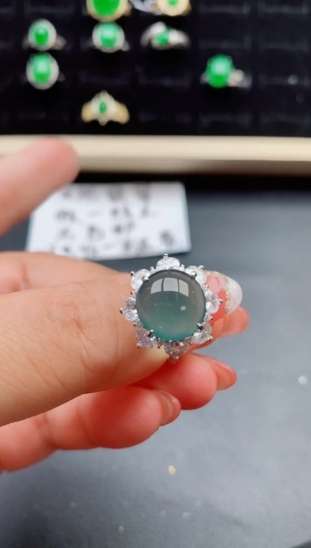 【闪购商品】翡翠戒指银S925镶嵌05805
