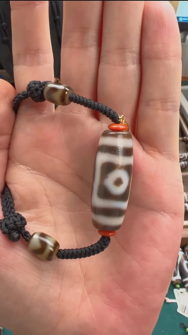 玛瑙/玉髓颈饰未镶嵌小卢全手工玛瑙天珠