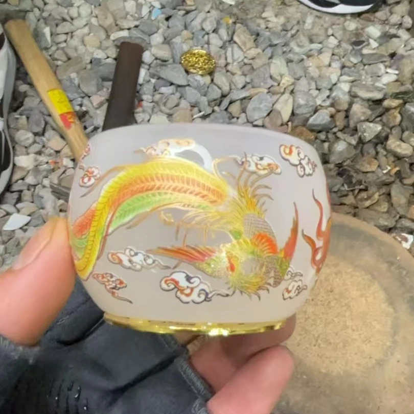 YYY 闪购商品】白龙凤戏珠 精美无暇 茶器 茶杯 主人杯（无礼盒）