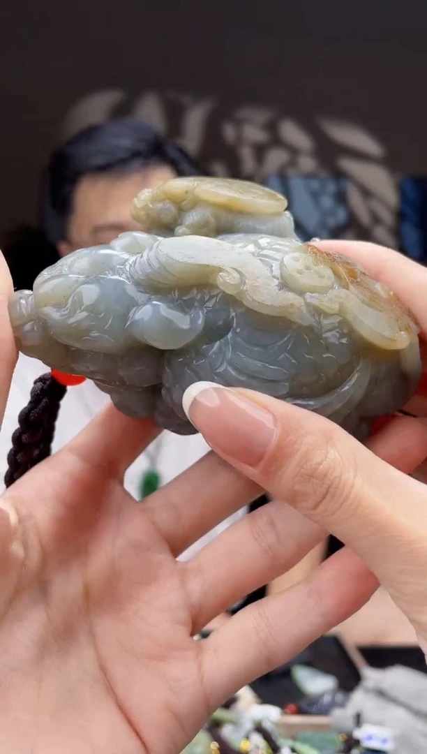 和田玉未镶嵌挂件拍一发一