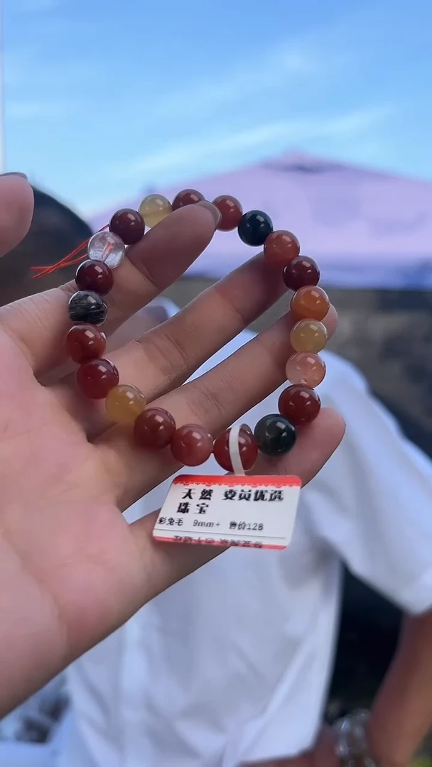 发晶手链未镶嵌天然兔毛手串多样性发一9mm